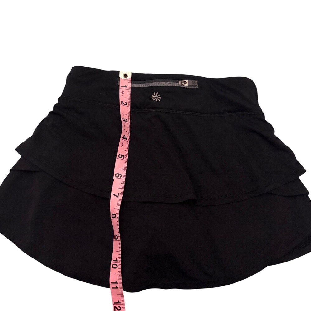 Athleta Girl Black Ruffle Skort Kids XS 6 Activewear Tennis Skirt with Shorts